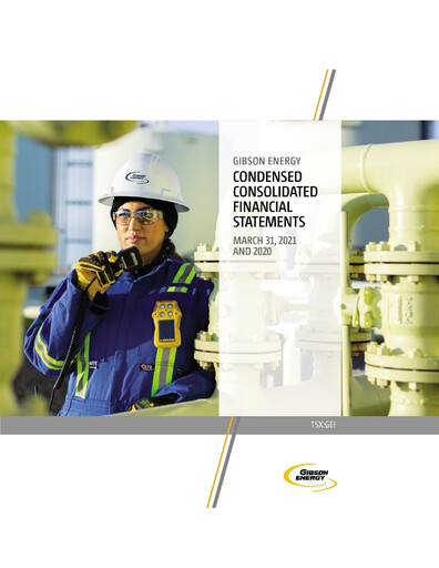 Thumbnail Gibson Energy Quarterly Report 2021-q1