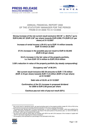Thumbnail Montea Comm Financial Report 2008