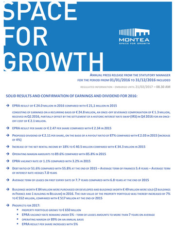 Thumbnail Montea Comm Financial Report 2016