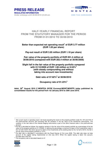 Thumbnail Montea Comm Half-year Report 2010-h1