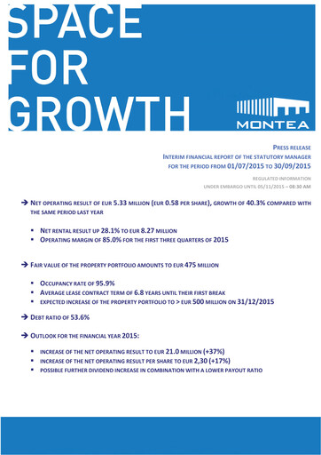 Thumbnail Montea Comm Quarterly Report 2015-q3