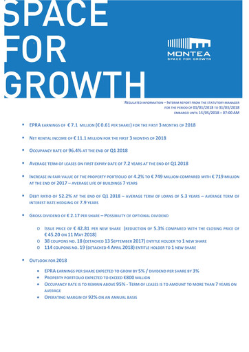 Thumbnail Montea Comm Quarterly Report 2018-q1