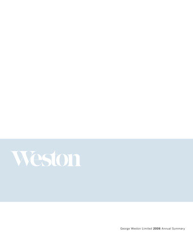 Thumbnail George Weston Annual Report 2006