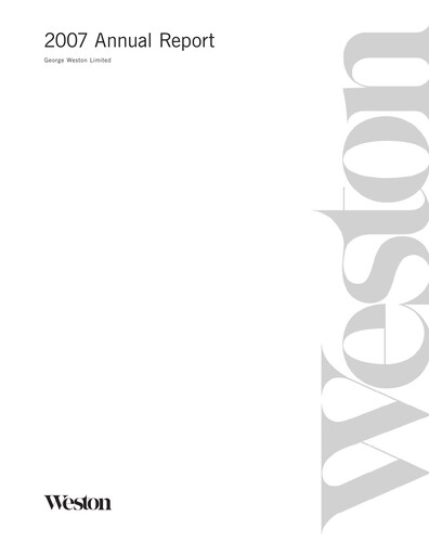 Thumbnail George Weston Annual Report 2007