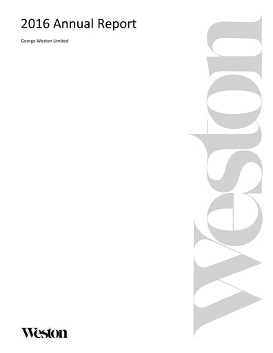 Thumbnail George Weston Annual Report 2016