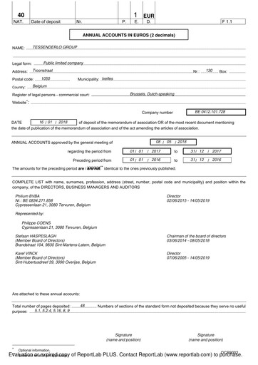 Thumbnail Tessenderlo Group Financial Statement 2017