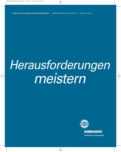 Vorschaubild Bombardier Jahresbericht 2003