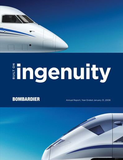 Thumbnail Bombardier Annual Report 2007