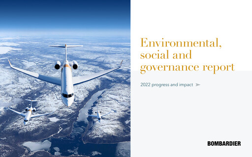 Thumbnail Bombardier ESG Report 2022