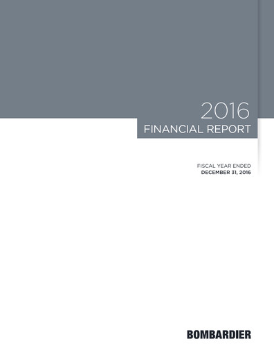Thumbnail Bombardier Financial Report 2016