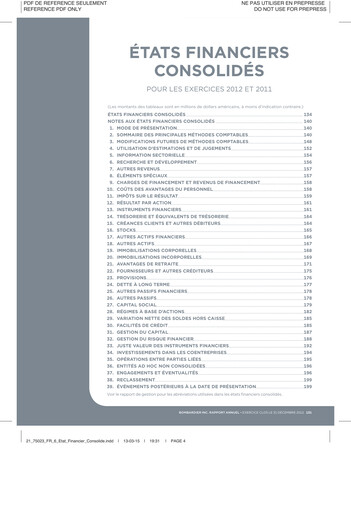 Thumbnail Bombardier Financial Statement 2012