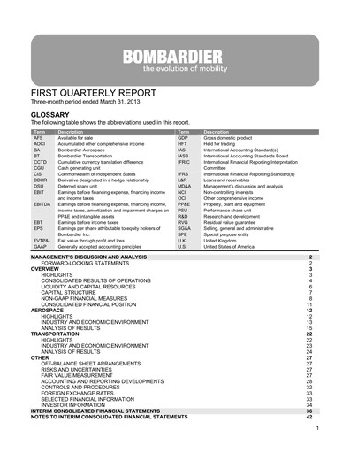 Thumbnail Bombardier Quarterly Report 2013-q1