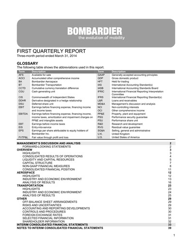 Thumbnail Bombardier Quarterly Report 2014-q1