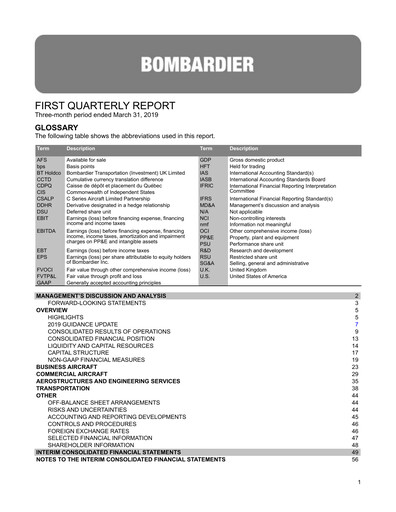 Vorschaubild Bombardier Quartalsbericht 2019-q1