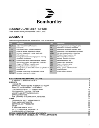 Vorschaubild Bombardier Quartalsbericht 2024-q2