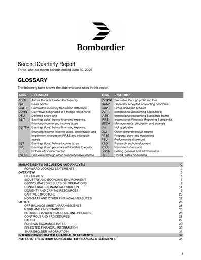 Thumbnail Bombardier Quarterly Report 2026-q2