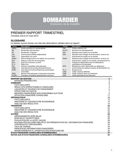 Thumbnail Bombardier Quarterly Report 2013-q1