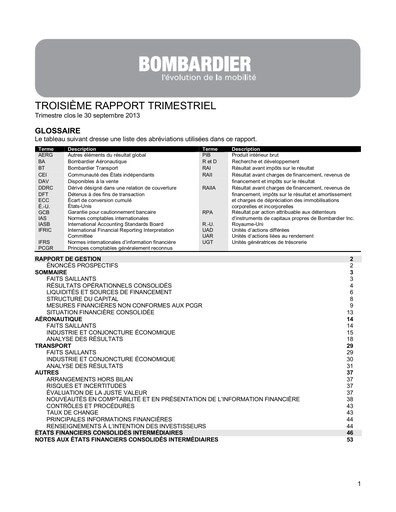 Thumbnail Bombardier Quarterly Report 2013-q3