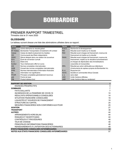 Thumbnail Bombardier Quarterly Report 2020-q1
