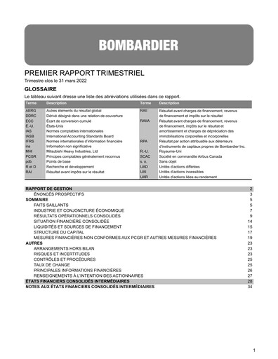 Thumbnail Bombardier Quarterly Report 2022-q1