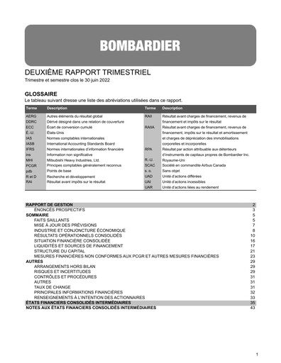 Thumbnail Bombardier Quarterly Report 2022-q2