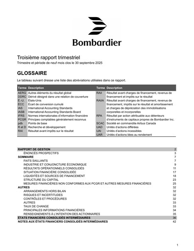 Vorschaubild Bombardier Quartalsbericht 2025-q3