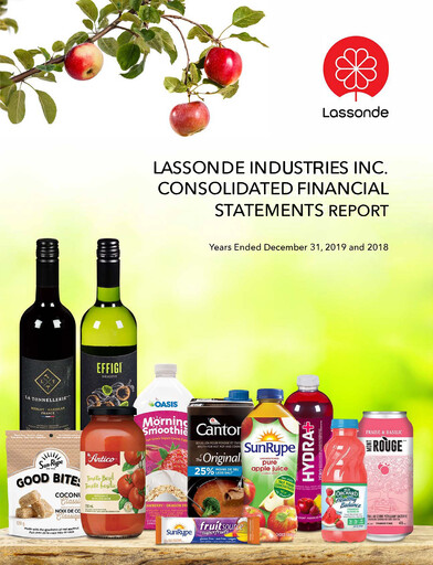 Thumbnail Lassonde Industries Financial Statement 2019