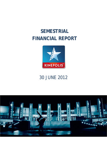 Miniature Kinepolis Group  Rapport semestriel 2012-h1