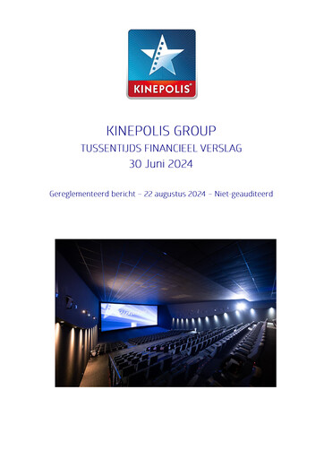 Miniature Kinepolis Group  Rapport semestriel 2024-h1