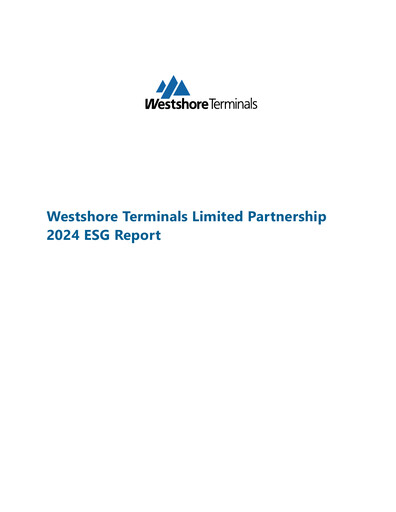 Thumbnail Westshore Terminals Investment ESG Report 2024