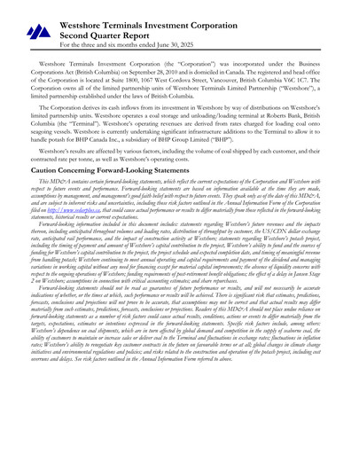Thumbnail Westshore Terminals Investment Quarterly Report 2025-q2