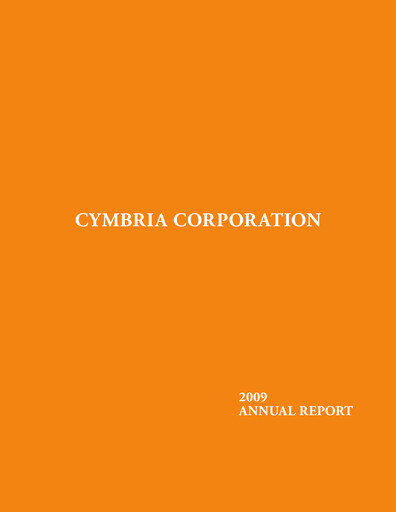 Thumbnail Cymbria Annual Report 2009