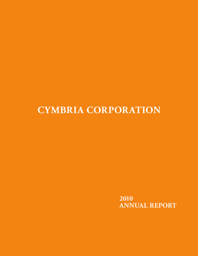Thumbnail Cymbria Annual Report 2010