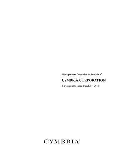 Thumbnail Cymbria Quarterly Report 2018-q1