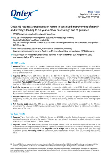 Thumbnail Ontex Group Half-year Report 2023-h1
