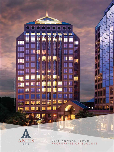 Thumbnail Artis REIT Annual Report 2015