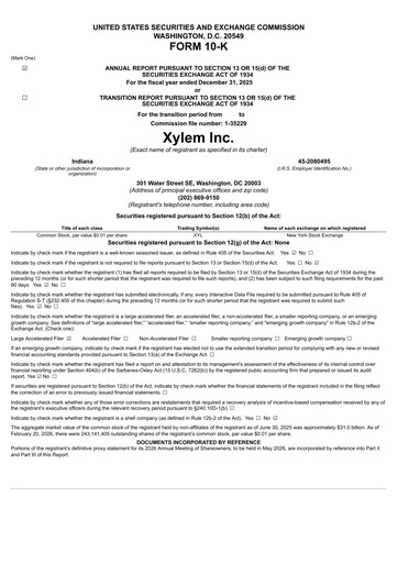 Thumbnail Xylem Annual Report 2025