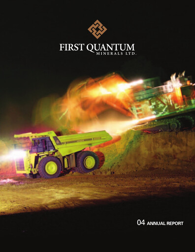 Thumbnail First Quantum Minerals
 Annual Report 2004