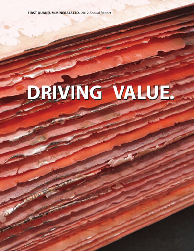 Thumbnail First Quantum Minerals
 Annual Report 2012