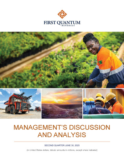 Thumbnail First Quantum Minerals
 Financial Report 2025-q2