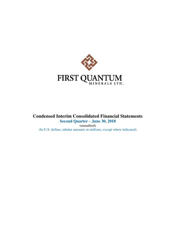 Thumbnail First Quantum Minerals
 Financial Statement 2018-q2