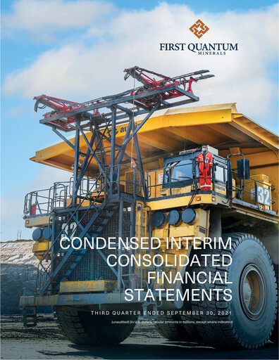 Thumbnail First Quantum Minerals
 Financial Statement 2021-q3
