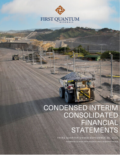 Thumbnail First Quantum Minerals
 Financial Statement 2022-q3