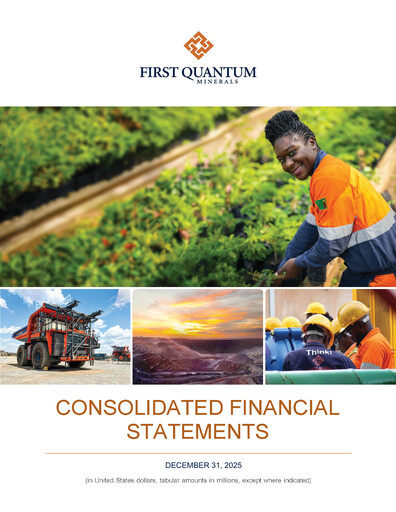 Thumbnail First Quantum Minerals
 Financial Statement 2025