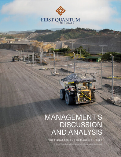 Thumbnail First Quantum Minerals
 Quarterly Report 2022-q1