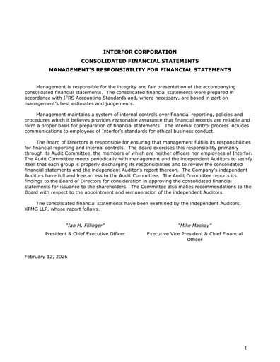 Thumbnail Interfor Financial Statement 2025