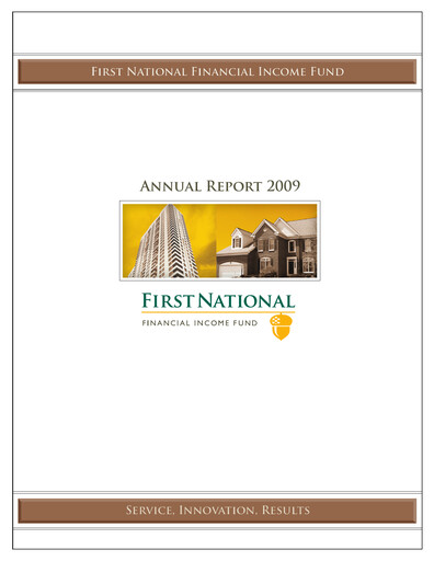 Thumbnail First National Financial Annual Report 2009