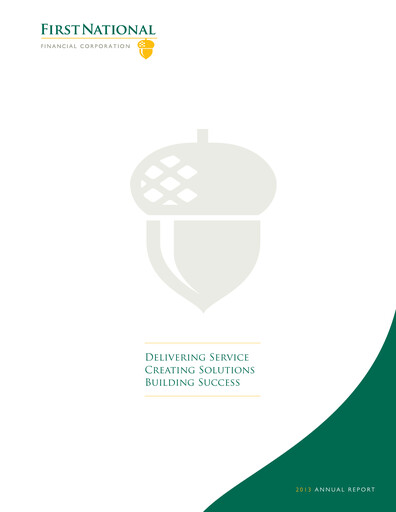 Thumbnail First National Financial Annual Report 2013