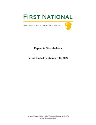 Thumbnail First National Financial Quarterly Report 2024-q3