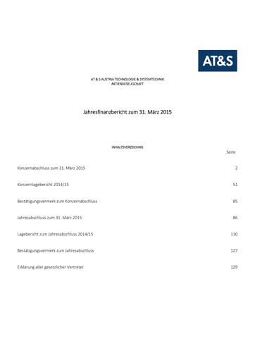 Miniature AT&S Austria Technologie & Systemtechnik Rapport financier 2014-2015